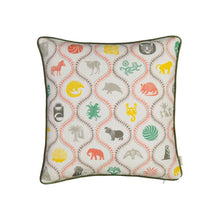 Load image into Gallery viewer, Decorative cushion with animal pattern on a white background
