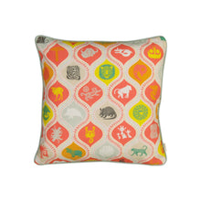 Load image into Gallery viewer, Decorative pillow with animal pattern on a white background
