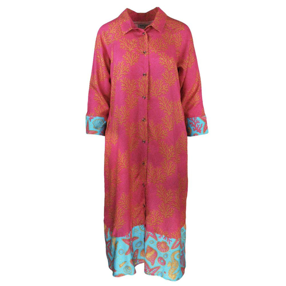 Rush Luxe Shirt Dress - Coral Reef