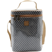 Load image into Gallery viewer, Patterned cooler bag with a handle and shoulder strap on a white background
