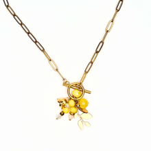 Load image into Gallery viewer, The Nikabox Paperclip Necklace - Lemon Leaf
