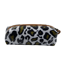 Load image into Gallery viewer, Leopard print pouch with a zipper on a white background
