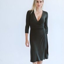 Load image into Gallery viewer, Trinity Betty Wrap Dress - Olive
