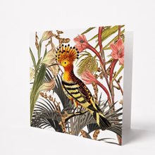 Load image into Gallery viewer, Card with a colorful bird illustration on a white background
