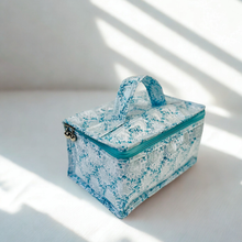 Load image into Gallery viewer, Di &amp; Glynni  Box Cosmetic Bag - Summer Trellis
