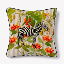 Load image into Gallery viewer, Hayward &amp; Haines Poly(RPET)  Cushion Cover 55x 55cm -  Zebra Botanicals Stone Stripe
