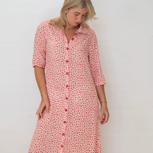 Load image into Gallery viewer, Ella Dress - Pink &amp; Red Dot
