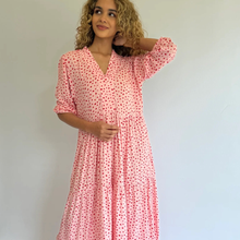 Load image into Gallery viewer, Arya Dress - Pink &amp; Red Dot
