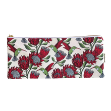 Load image into Gallery viewer, A Love Supreme Extra Length Pencil Case - Protea Red on White
