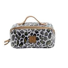 Load image into Gallery viewer, IY Large Cosmetic Bag - Leopard Khaki
