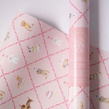 Load image into Gallery viewer, Gift Bow &amp; Co Wrapping Paper - Pink Pup Parade
