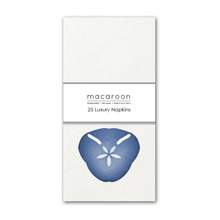 Load image into Gallery viewer, Pack of 25 luxury napkins with a pansy shell design on a white background
