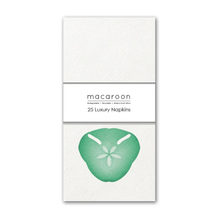 Load image into Gallery viewer, Pack of 25 luxury napkins with a pansy shell design on a white background
