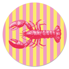 Load image into Gallery viewer, Round Disposable Placemats with Matching Coasters - Sorbet Seaside Lobster

