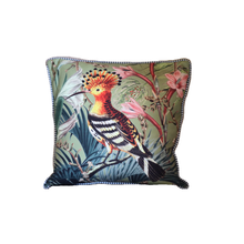 Load image into Gallery viewer, Hayward &amp; Haines (RPET) Cushion Cover 55x55cm  - Olive Hoopoe Holiday
