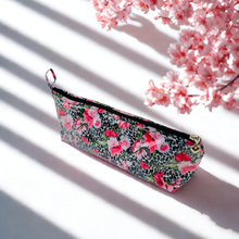 Load image into Gallery viewer, Di &amp; Glynni Brush Cosmetic Bag - Leopard Rose
