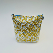 Load image into Gallery viewer, Di &amp; Glynni Large Cosmetic Bag - Gold Leaves
