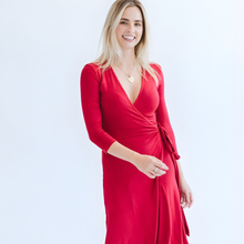 Load image into Gallery viewer, Trinity Betty Wrap Dress - Red
