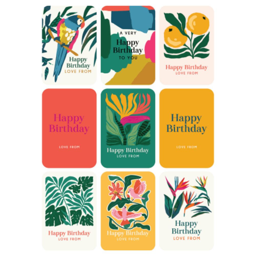 Studio Italiana Gift Birthday Stickers - Floral