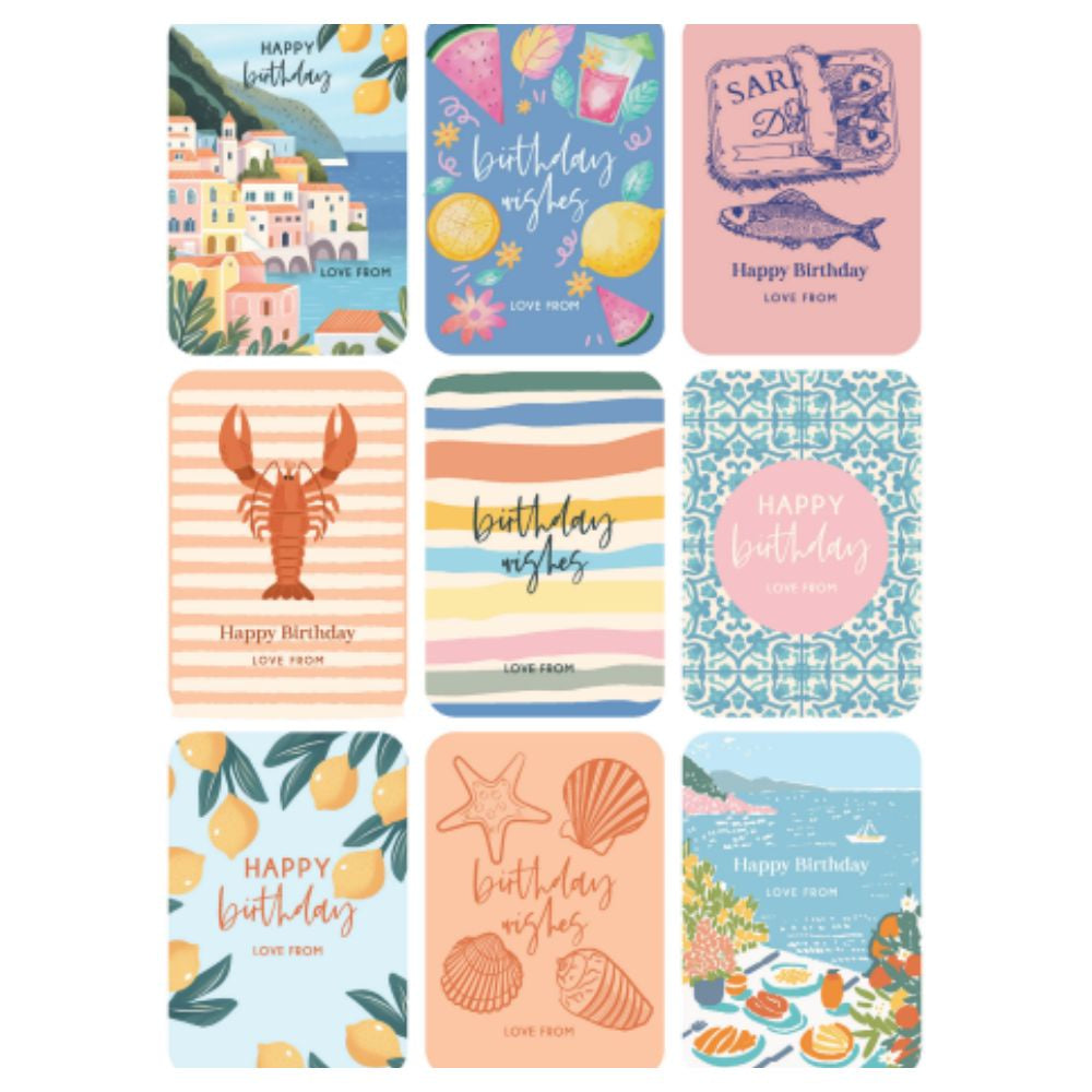 Studio Italiana Gift Birthday Stickers - Lobster