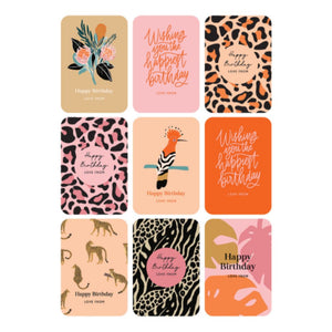 Studio Italiana Gift Birthday Stickers - Animal Print