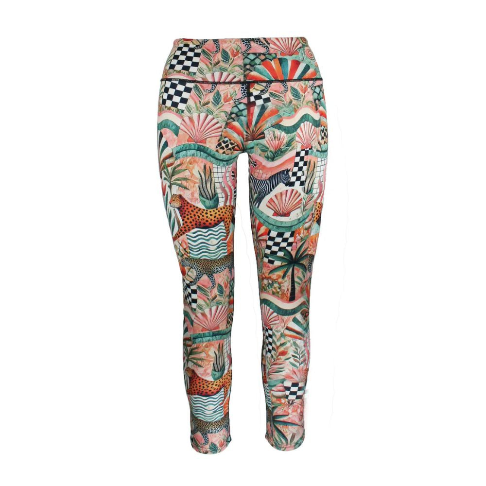 Colorful patterned Rush full length leggings 