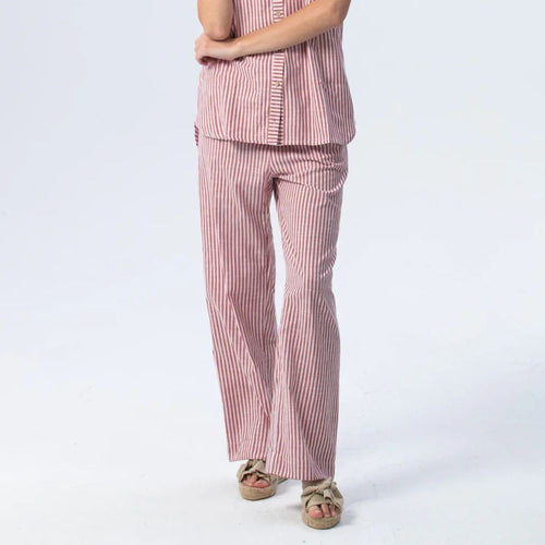 Signature by Des Sydney Wide Leg Pants - Red & White Stripe