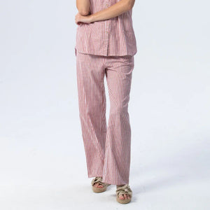 Signature by Des Sydney Wide Leg Pants - Red & White Stripe