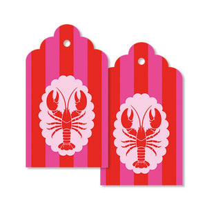 Macaroon Gift Tag Set of 10 - Sun-Soaked Lobster