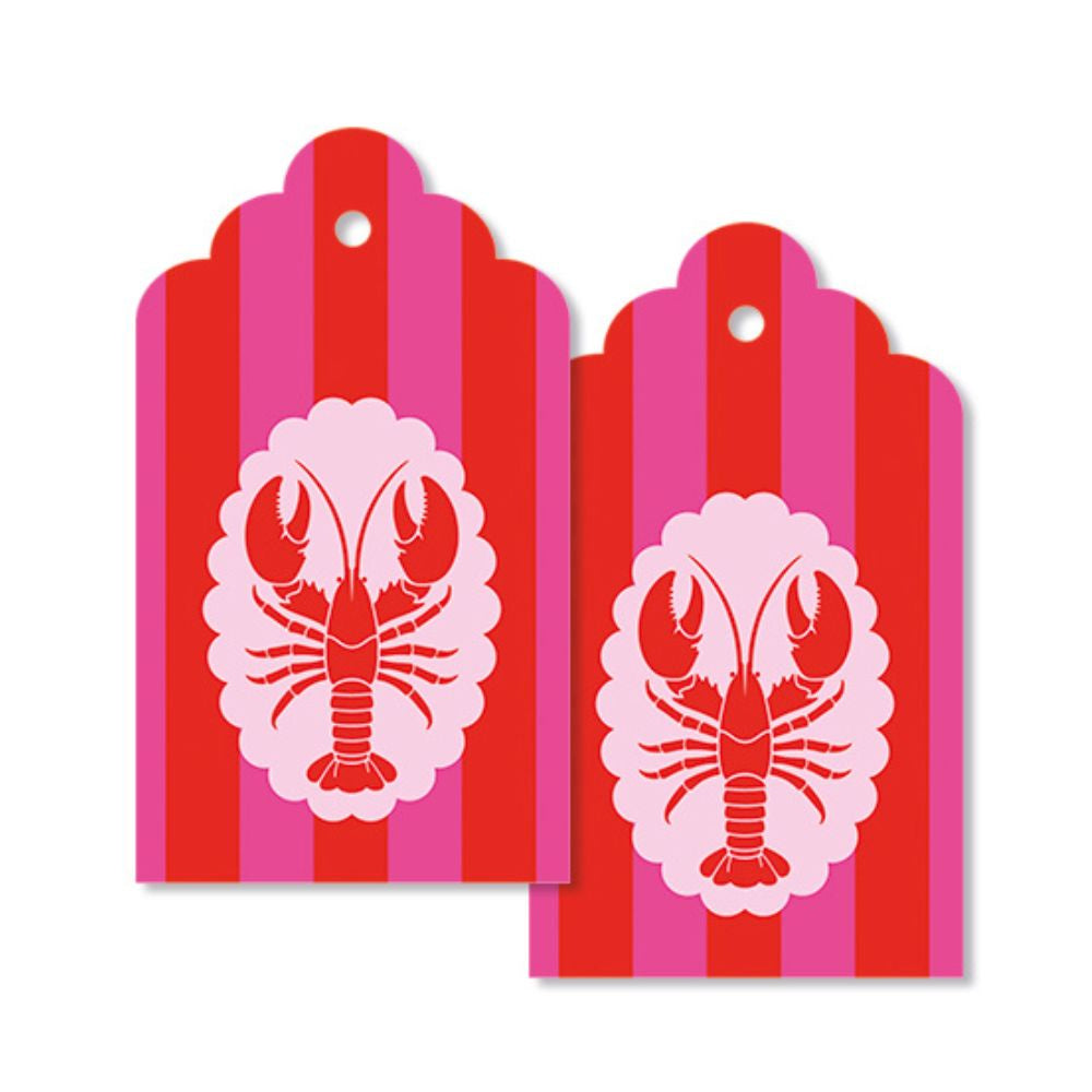 Macaroon Gift Tag Set of 10 - Sun-Soaked Lobster