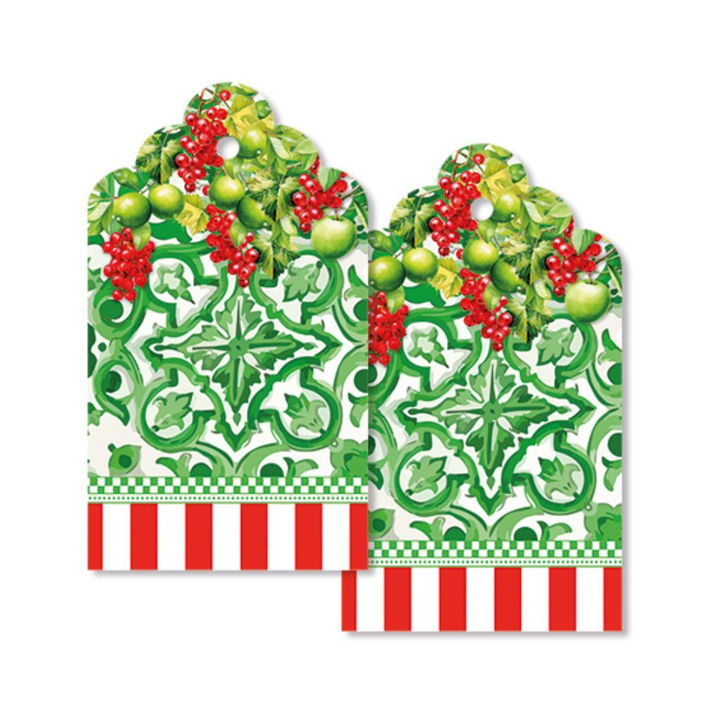 Macaroon Sicilian Christmas Gift Tag Set of 10