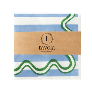 Tavola Napkins - Swirl Blue & Green