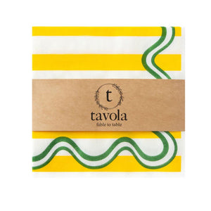 Tavola Napkins - Swirl Yellow & Green