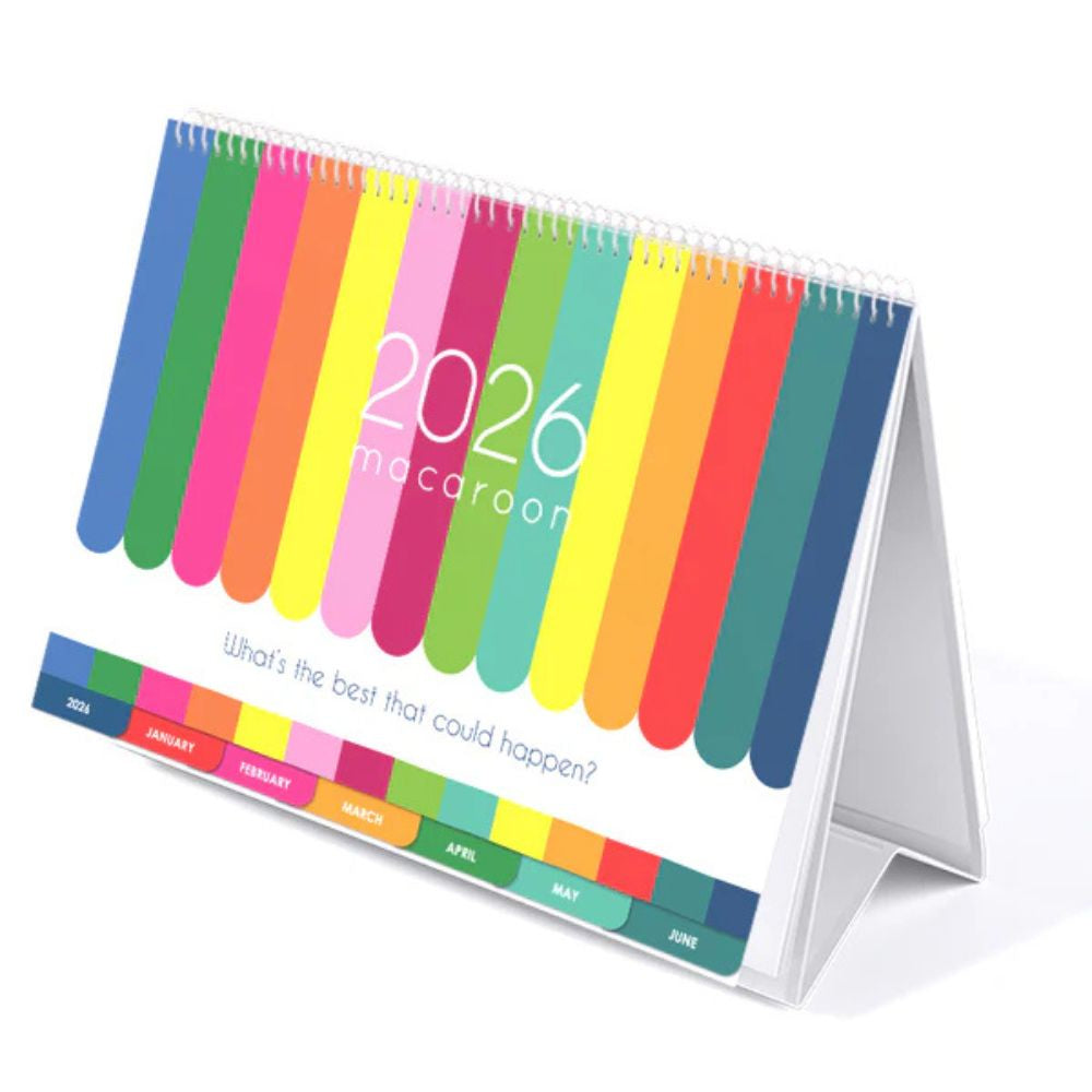 Macaroon 2026 Tent Calendar - Circus Stripe