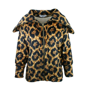 Rush Leopard print velvet jacket 