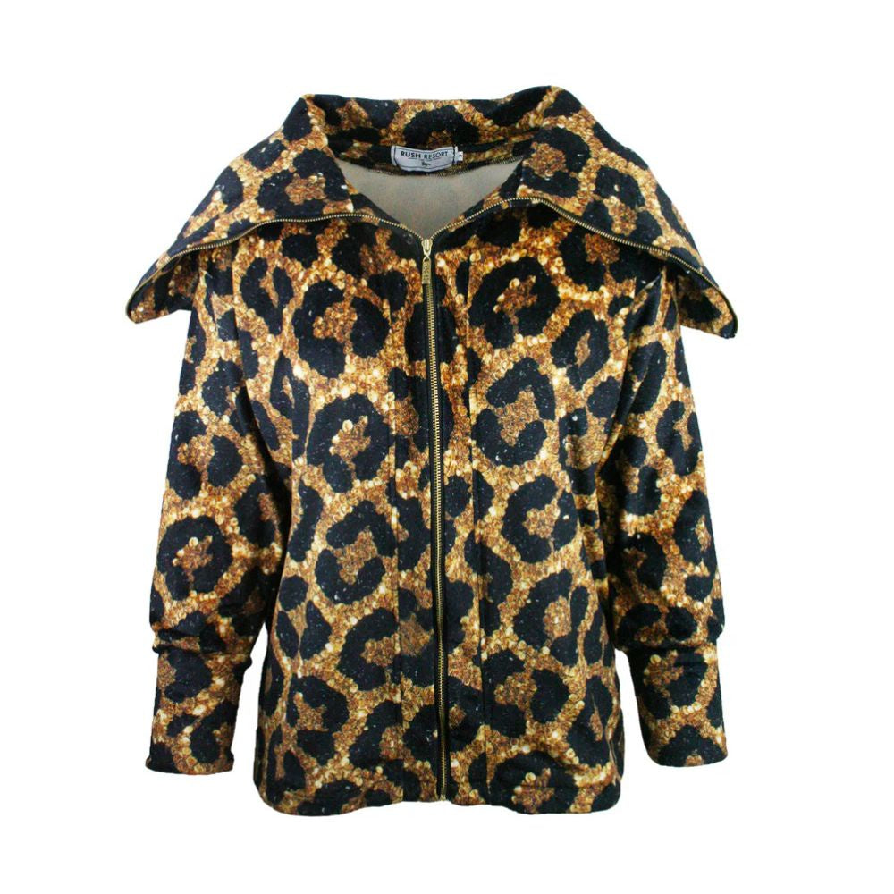 Rush Leopard print velvet jacket 