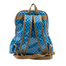 Load image into Gallery viewer, IY Satchel - Warped Check Aqua
