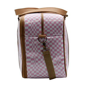 IY Overnight Bag - Warped Check Pink