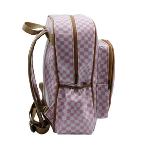 IY Satchel - Warped Check Pink