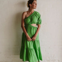 Load image into Gallery viewer, Brit Bom Comes in Waves Dress - Green
