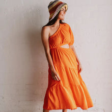 Load image into Gallery viewer, Brit Bom Comes in Waves Dress - Orange
