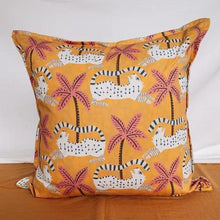 Load image into Gallery viewer, Mooch Wild Cat Cushion Cover 60x60cm - Saffron
