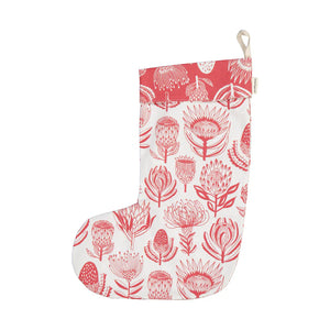 A Love Supreme Christmas Stocking- Floral Kingdom Red on White