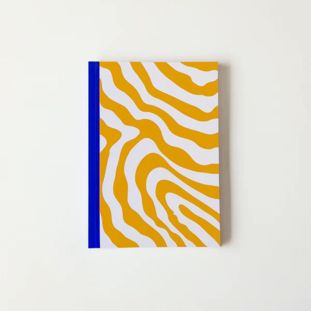 Tish & Shoo Notebook - Yellow & White Waves
