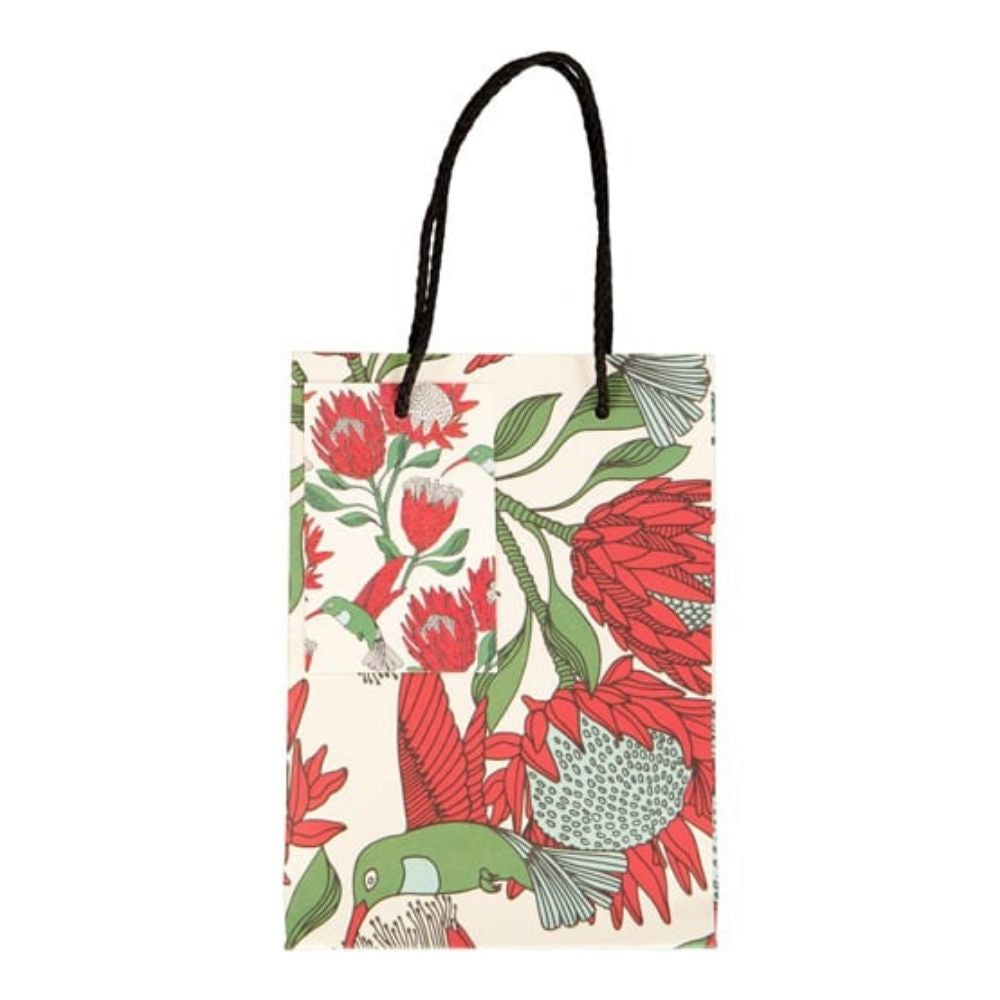 A Love Supreme Gift Bag  Medium - Protea Red on White