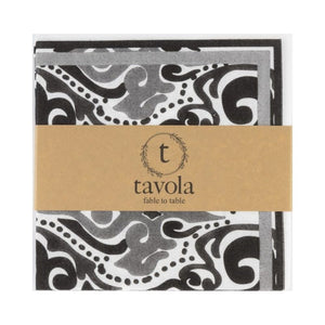 Tavola Serviettes - Abstract Black