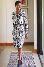 Load image into Gallery viewer, Trinity Nirvana Shirt Dress -Safari
