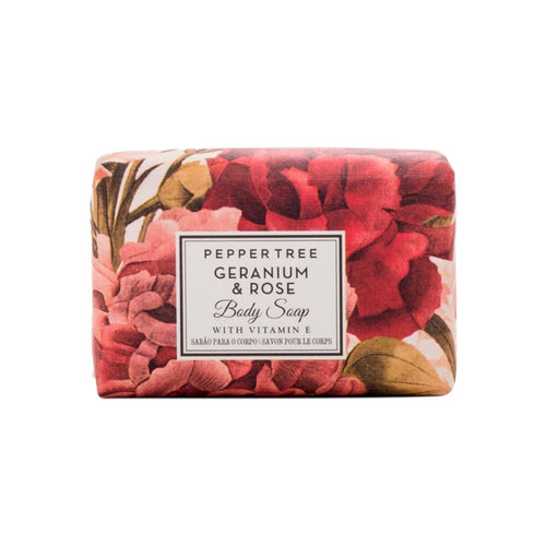 pepper tree geranium & rose body soap