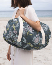 Load image into Gallery viewer, A Love Supreme Weekend Bag - Protea Blue on Gunmetal
