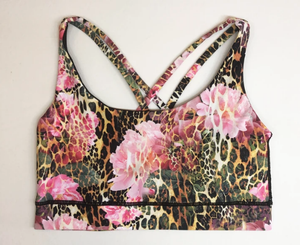 Rush Sports Bra - Rose Animal